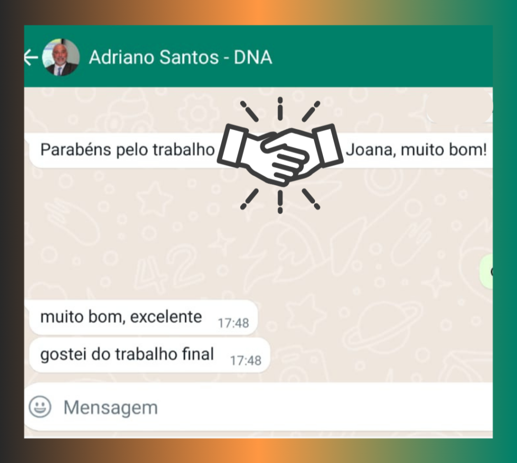 Print de conversa por WhatsApp com cliente da Abrilhantar